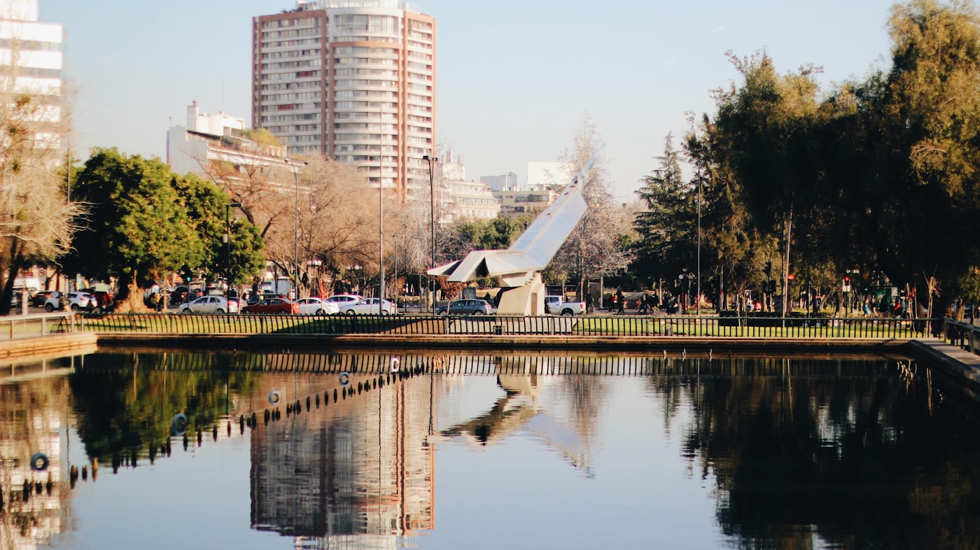 Park at dusk, Santiago